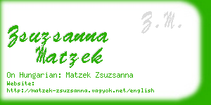 zsuzsanna matzek business card